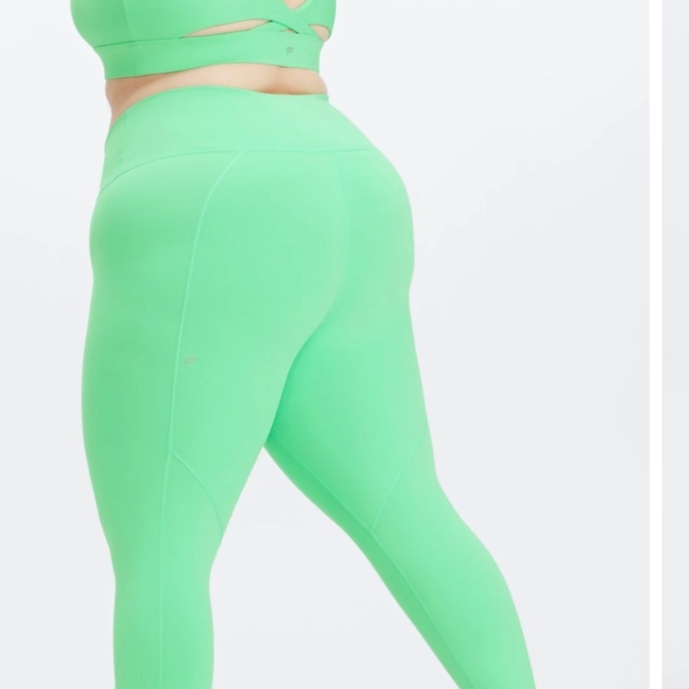 NWT Fabletics Power Hold High Waist Capri Leggings  Mint Green - Picture 2 of 11